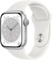 Apple Watch Series 8, 41mm GPS ECG app, Temperature sensor, IPX6, Fall/Crash Detection  (White Strap, Regular)