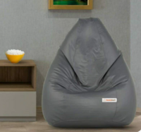 Beanskart Products And Services XXXL Size Bean Bag Cover Without Beans (Grey)