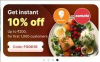 Get 10% Off Upto 200 On Swiggy / Zomato Gift Card Using Hubble App [User Specific Offer]