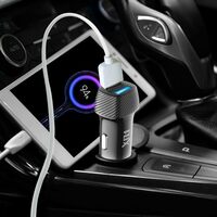 FLiX (Beetel) Newly Launched 2.4A Fast Charging Car Charger, Dual USB Type A connectors, Compatible with All Smartphones, Dashcams, Power Banks & Many More, Supports All Cars 12V Output (24D - Black)