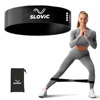 SLOVIC Resistance Loop Bands 100% Natural Latex Exercise Bands for Full Body Exercises - Black