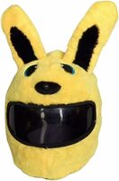 STAR TRADING COMPANY Helmet Cover | Protective case for Motorcycle | Bunny Helmet Cover | Plush Cartoon Helmet Cover | Stylish Helmet | Full Cover | for Men Women | Yellow Color