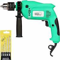 WONDERCUT WC-ED13-G Impact Drill Machine Reversible Hammer Driver Variable Speed Screwdriver With Free 5Pc Masonry Bit Combo (13MM 650W)