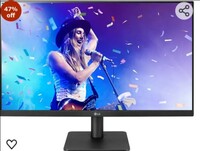 LG Electronics 24Mp400 24 Inches (60 Cm) LCD 1920 X 1080 Pixels IPS Monitor - Full Hd, with Vga, Hdmi, Audio Out Ports, AMD Freesync, 75 Hz (Black)