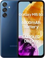 Samsung Galaxy M15 5G (Blue Topaz,4GB RAM,128GB Storage)| 50MP Triple Cam| 6000mAh Battery| MediaTek Dimensity 6100+ | 4 Gen. OS Upgrade & 5 Year Security Update| Super AMOLED Display| Without Charger