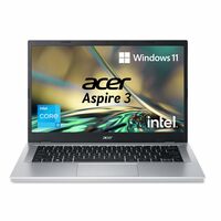  Acer Aspire 3 14 Intel Core i3 N305 8-core Processor (8 GB/ 512 GB SSD/Windows 11 Home/MS Office) Pure Silver, A314-36M, 35.56 cm (14") Laptop 