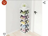  NYALKARAN Multi-Purpose Stackable Shoe Rack Adjustable Slots, Stylish Shoe Storage Organizer for Bedroom and Entryway - Easy Assembly, Durable Home Stand for Footwear (4 Layer, Grey) 