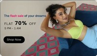 Zivame Flash Sale - Flat 70% OFF on Women's  innerwear[ 5PM - 1 AM]