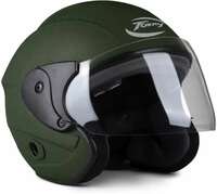 fuery HALF FACE NANO PRO ( GREEN ) Motorbike Helmet (GREEN)