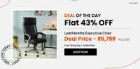 Pepperfry Deal of the Day: Apollo Leatherette Executive Chair in Black Colour