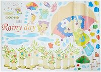 Amazon Brand - Solimo PVC Vinyl Wall Sticker For Kids Room (Rainy Shower Wall), Ideal Size On Wall: 120 X 85 Cm, Self-Adhesive, Self-Adhesive