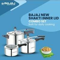 BAJAJ 2 L, 3 L & 5 L Pressure Cooker combo