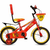 Hero Dainty Steel 14T Single Speed - 9 Inch Frame (Unisex Kids Bicycle) (Red/Yellow)