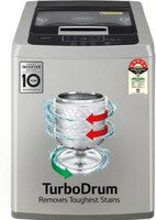 LG 8 kg 5 Star with Smart Inverter Technology, TurboDrum and Smart Diagnosis Fully Automatic Top Load Washing Machine Silver