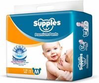 Supples Premium Diapers, Medium (M), 72 Count + Supples baby Safety lock free
