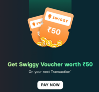 Get Rs.50 Swiggy voucher on Credit card bill payment of Rs.10000 (User specific)