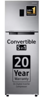 SAMSUNG 322 L Frost Free Double Door 3 Star Convertible Refrigerator (Elegant Inox, RT37C4523S8/HL)