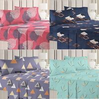 BSB HOME Prime+ Combo Pack of 4 Double Bedsheets with 8 Pillow Covers