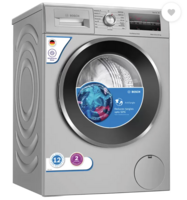 BOSCH 9/6 kg Washer with Dryer Inverter,1400RPM Ready to Wear Clothes with In-built Heater Silver  (WNA14408IN)