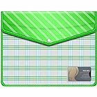 FEDUS Documents Holder Envelope Folder, Stylist Printed File Storage Bag with Snap Button Transparent Plastic File for documents Certificate File Document Folder for Certificate (Green, Pack of 1)