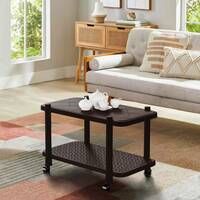 Mighty Home Centre Trolly Coffee Table (Finish Color - Dark Brown, DIY(Do-It-Yourself))