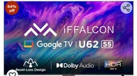 İFFALCON 138.7 cm (55 inches) 4K Ultra HD Smart LED Google TV iFF55U62 (Black)