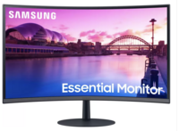SAMSUNG 27 inch Curved Full HD VA Panel with 1000R Curvature, Inbuilt Speakers, DP, HDMI, Headphone In Port, Bezel-Less Design Monitor (LS27C390EAWXXL)  (AMD Free Sync, Response Time: 4 ms, 75 Hz Refresh Rate)