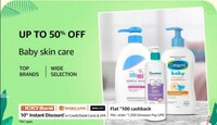 Amazon - Min 50% Off Baby Skin Care Deals + Additional Cashback + Bank Offers