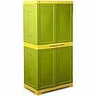 Cello Novelty Big Plastic IB Shoe Rack with lock(Green and Yellow)