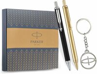 Parker Profile Ball Pen (Twin) Combo Keychain - Blue
