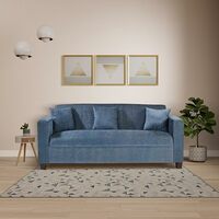 Amazon Brand - Solimo Darius 3-Person Sofa (Fabric, Grey)