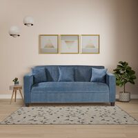 Solimo Darius 3-Person Sofa (Fabric, Grey)