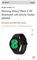 Samsung Galaxy Watch 4 LTE Smartwatch with Activity Tracker (40MM)