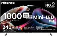 Hisense 139 cm (55 inches) 4K Ultra HD Smart Mini LED QLED TV 55U7K (Black)