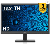 DELL 18.5 inch HD LED Backlit TN Panel with 3-Years Warranty,HDMI & VGA, Tilt adjustment Monitor 