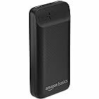 Amazon Basics 20000mAh 12W Lithium-Polymer Power Bank | Dual Input, Dual Output | Black, Type-C Cable Included