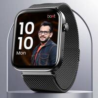 boAt Storm Call 2 1.83'' HD Display,BT Calling,boAt Coins & DIY Watch Face Studio Smartwatch  (Metal Black Strap, Free Size)