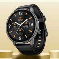 boAt Lunar Connect with ENx Technology for BT Calling & 1.28 HD Round Display Smartwatch  (Active Black Strap, Free Size)