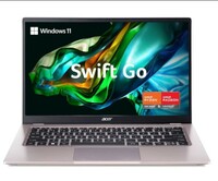 Acer Swift Go 14 Thin and Light Premium Laptop AMD Ryzen 5 7530U Hexa-Core Processor (8GB/ 512 GB SSD/Windows 11 Home/MS Office Home and Student) Pure Silver, SFG14-41, 35.56 cm (14.0") Full HD 