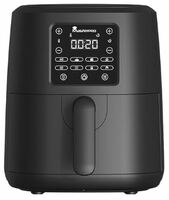 BERGNER Masterpro Air Fryer, 1500 W, 4 Liter, Cool Touch Housing, 360 Degree Airflow Technology, 8 Preset Cooking Menu, Basket With Nonstick Coating, Black