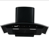 Livpure Avian 90 1450 m3/hr Curved Glass || Filterless Auto-Clean Kitchen Chimney || 10 Yr Warranty On Motor (2 Yr Comprehensive), (Touch And Gesture Control, Black) 