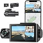 WOLFBOX i07 Dash Cam, 3 Channel Dash Cam Built in WiFi GPS, 4K+1080P Dash Camera Front and Inside, 2K 1440P+1080P+1080P, 3" LCD Super IR Night Vision, 24 Hours Parking Monitor, Support 512GB Max