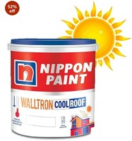  Nippon Paint Walltron - Summer Cool Roof | 30% Extra | 6.4 Kg |5 Litre | Solar Reflective Roof Coating | Heat Resistance Paint | High Sri (6.4Kg ~5 Litres), White 