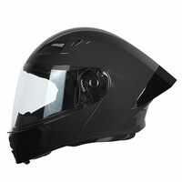 Steelbird SBA-20 7Wings ISI Certified Flip-Up Helmet with Black Spoiler for Men and Women