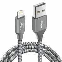 Wayona Nylon Braided USB to Lightning Fast Charging and Data Sync Cable Compatible for iPhone 13, 12,11, X, 8 