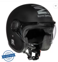 ROYAL ENFIELD MLG Open Face with Visor Motorbike Helmet (Matt Black)