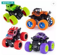 pack of 1  (Multicolor) Nexteesh Monster Truck Friction Power Cars With Big Rubber Tires 360* pack of 1  (Multicolor)