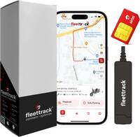 fleettrack Wired Tracker with Engine ON/Off alerts for Car, Bike, Truck, Bus GPS Device  (Black)