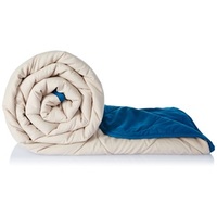 Amazon Brand - Solimo Microfibre Reversible Quilt Blanket, Single, 120 GSM, Sandy Beige and Deep Teal