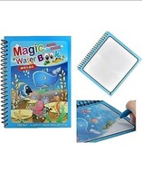 Toy Imagine™ Magic Water Coloring Doodle Book & Magic Pen Reusable | Magic Water Quick Dry Book | Water Colouring Book Doodle with Magic Pen | Painting Board for Children Education Drawing Pad (pack of 1)(moq-3)